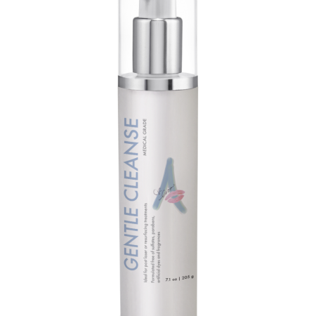 image of a product bottle with a white label with the text Gentle Cleanse